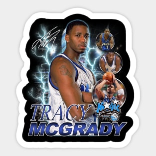 RETRO VINTAGE TRACY MCGRADY BASKETBALL BOOTLEG Sticker